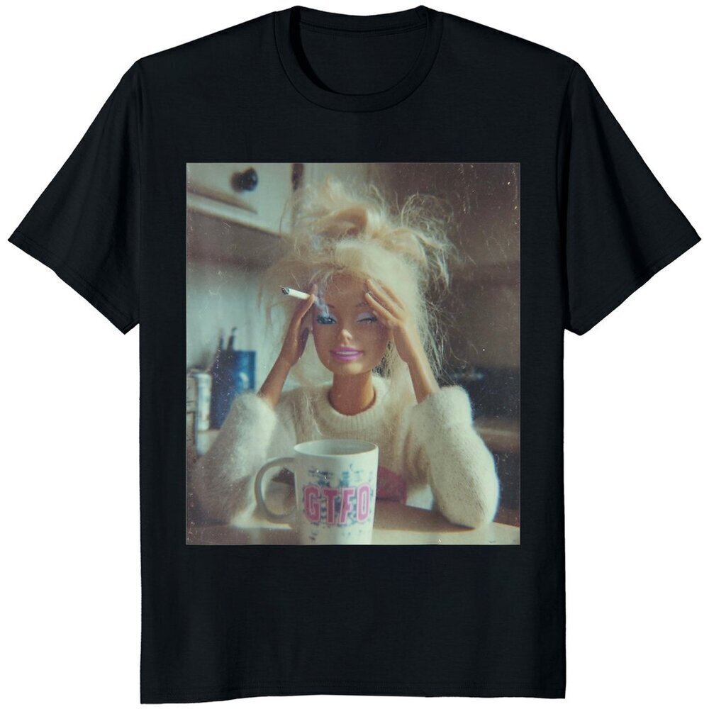 Distressed Doll Meme T-Shirt Funny GTFO Coffee Mug Shirt Relatable Burnout